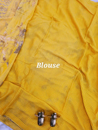 Georgette Saree - Yellow