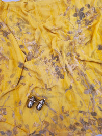 Georgette Saree - Yellow