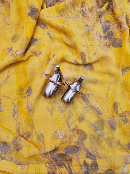 Georgette Saree - Yellow
