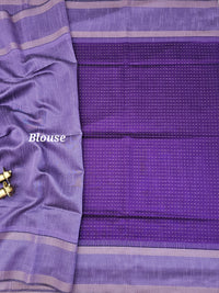 Semi Raw Silk - Purple with Lavender