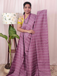 Bhagalpuri Fancy Sarees - Dark Onion Pink with Cream