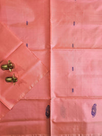 Chinnalampattu Saree - Peach with Blue