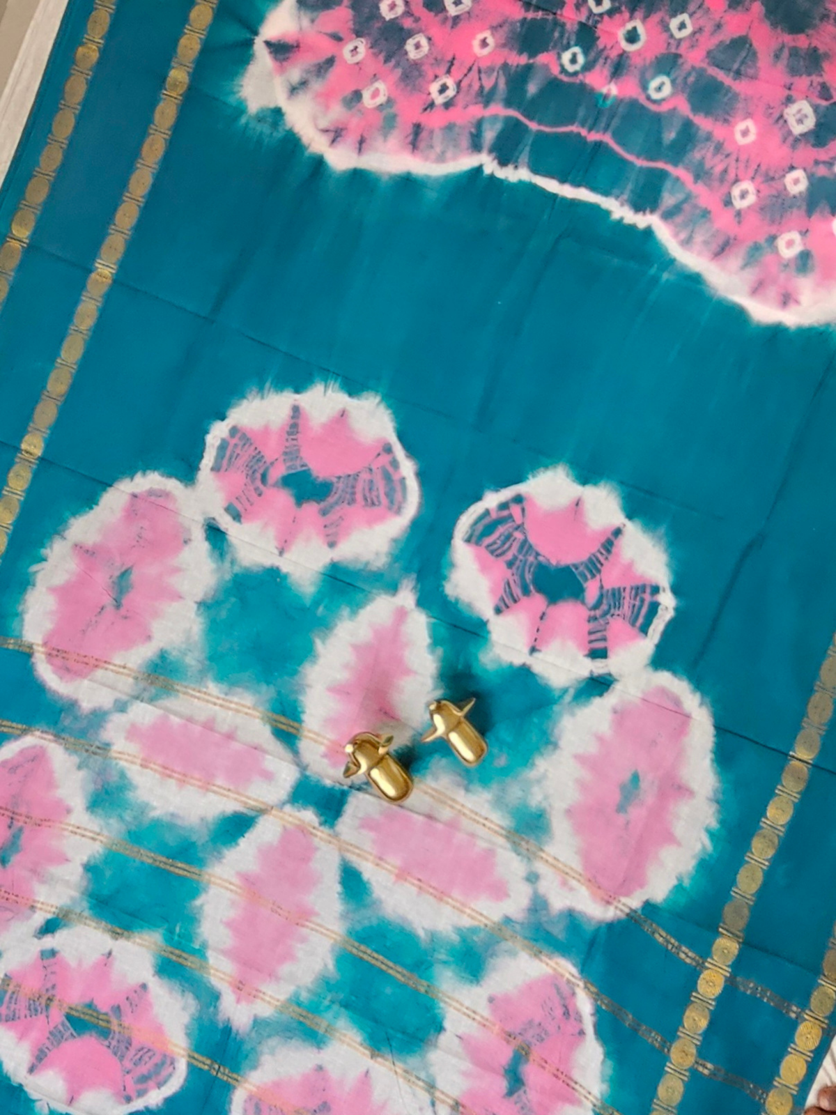 Madurai Sungadi Cotton Saree - Pink with Peacock Green