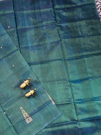 Chinnalampattu Saree - Peacock Bluish Green