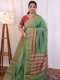Pure Chanderi Butter Silk - Green