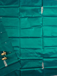 Chinnalampattu Saree - Peacock  Green with Pink