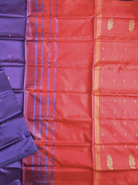 Blue with RedChinnalampattu Saree with Blouse