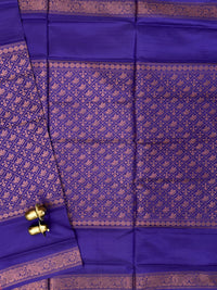 Orange with Blue Vanasingram Pattern Chinnalampattu Saree