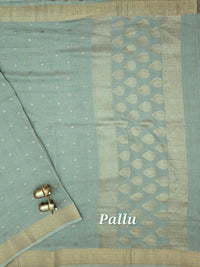 Georgette Saree -  Pista Green