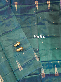 Chinnalampattu Saree - Peacock Bluish Green