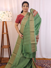 Pure Chanderi Butter Silk - Green