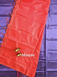 Blue with RedChinnalampattu Saree with Blouse