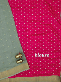 Georgette Saree -  Pista Green