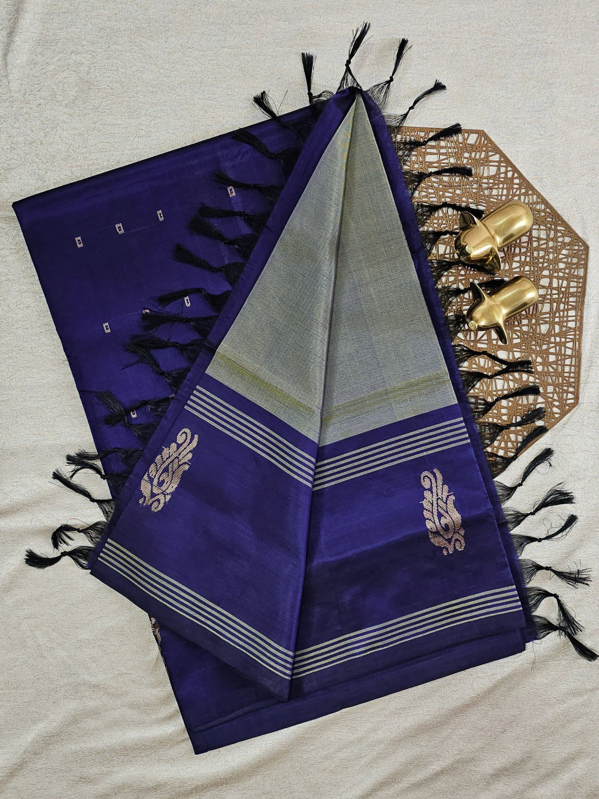 Chinnalampattu Saree - Green Blue