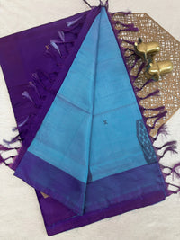 Chinnalampattu Saree - Blue with Purple