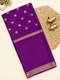 Semi Mysore Crepe Silk Saree -   Purple