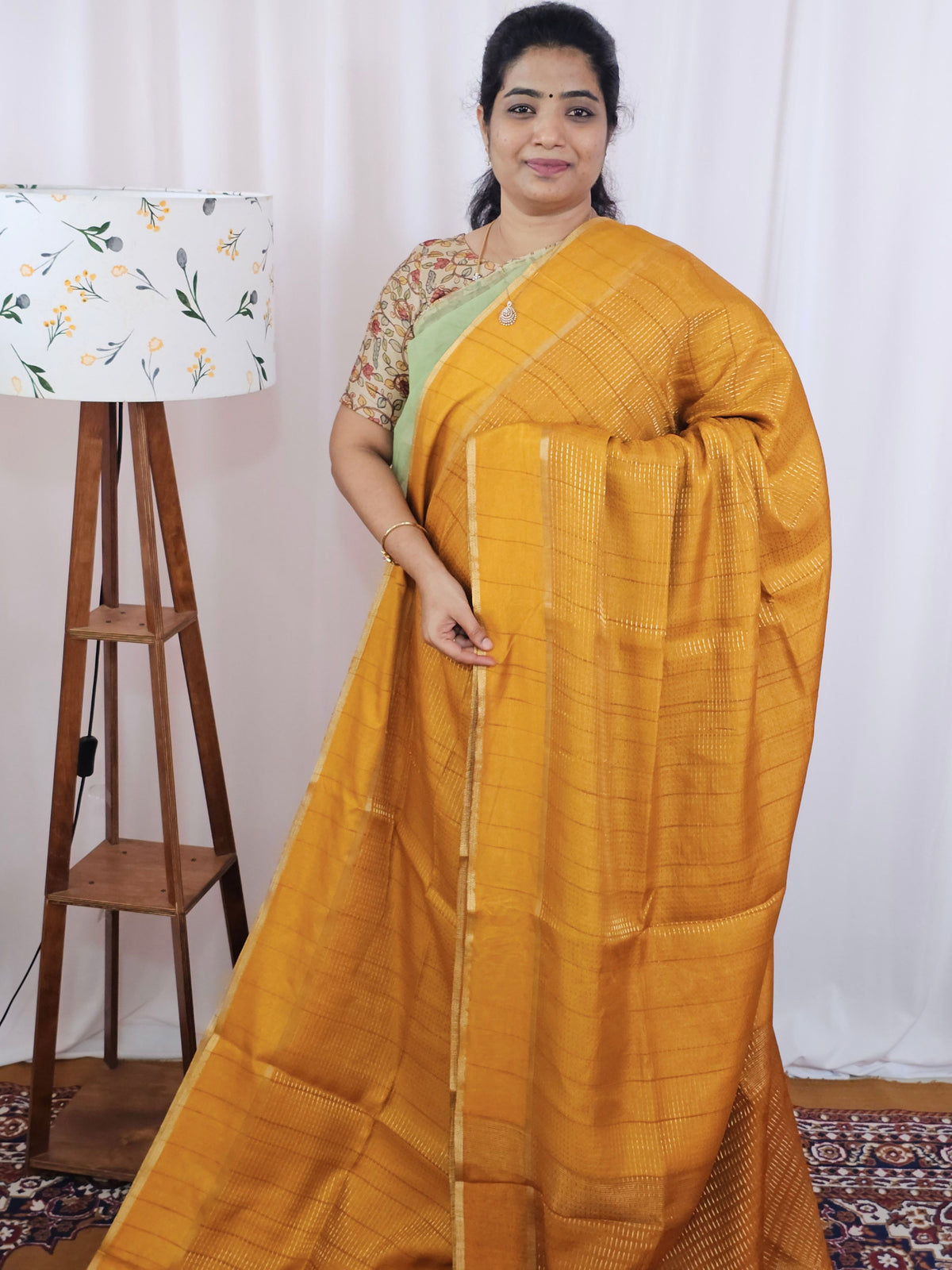 Soft Semi Tussar with Zari Weaving Saree - Mango Yellow