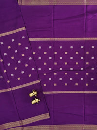 Semi Mysore Crepe Silk Saree -   Purple