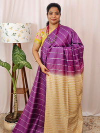 Bhagalpuri Fancy Sarees Magenta Pink  with Cream