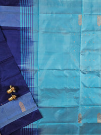 Chinnalampattu Saree- Violet with Sky Blue