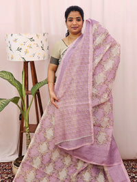 Premium Super Net Kota Saree - Pastel Pink