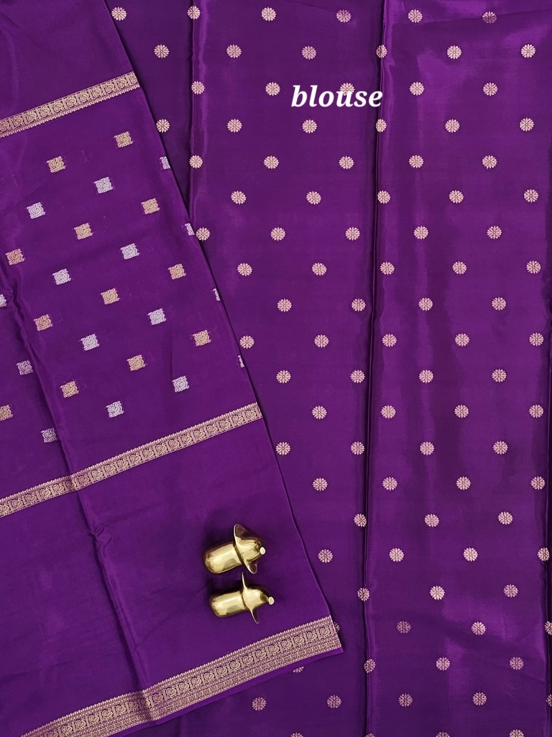 Semi Mysore Crepe Silk Saree -   Purple