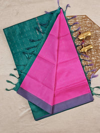 Chinnalampattu Saree-  Pink with Green