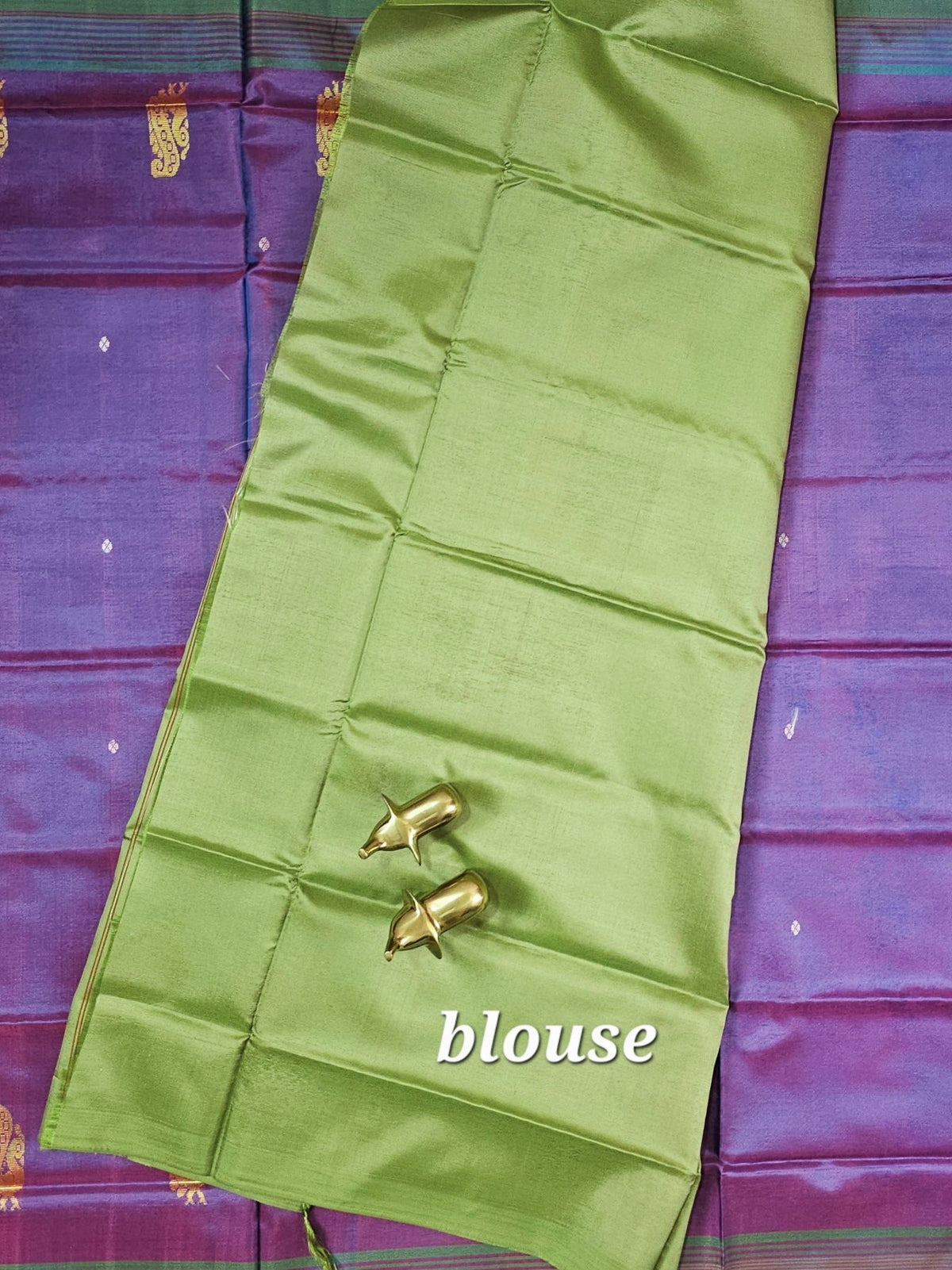 Pink with Green Chinnalampattu Saree with Blouse