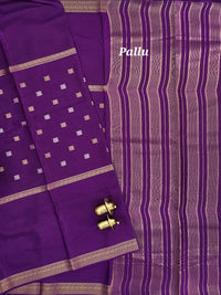 Semi Mysore Crepe Silk Saree -   Purple