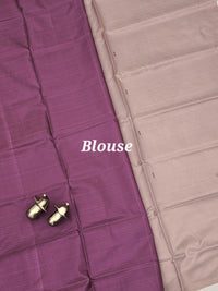 Cream with Magenta Pink Chinnalampattu Saree with Blouse