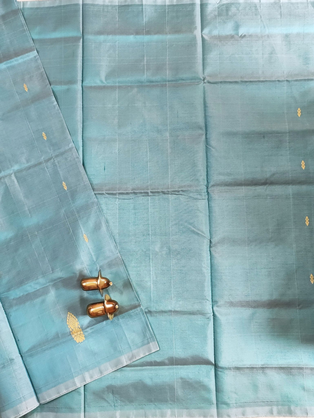 Chinnalampattu Saree - Sea Green with Pink