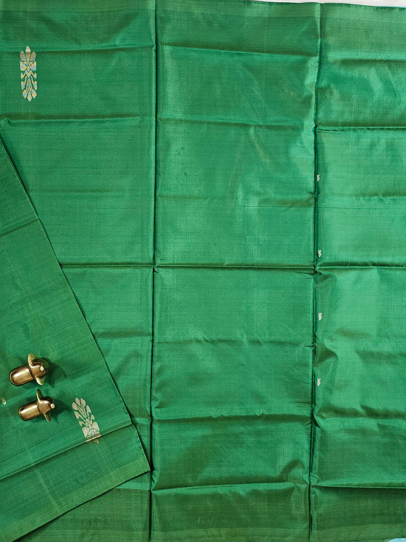 Chinnalampattu Saree - Green with Blue