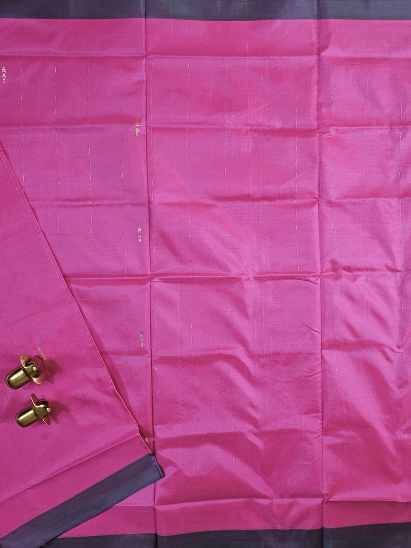 Chinnalampattu Saree-  Pink with Green