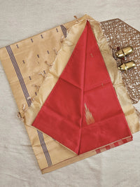 Red with Sandal Chinnalampattu Saree with Blouse