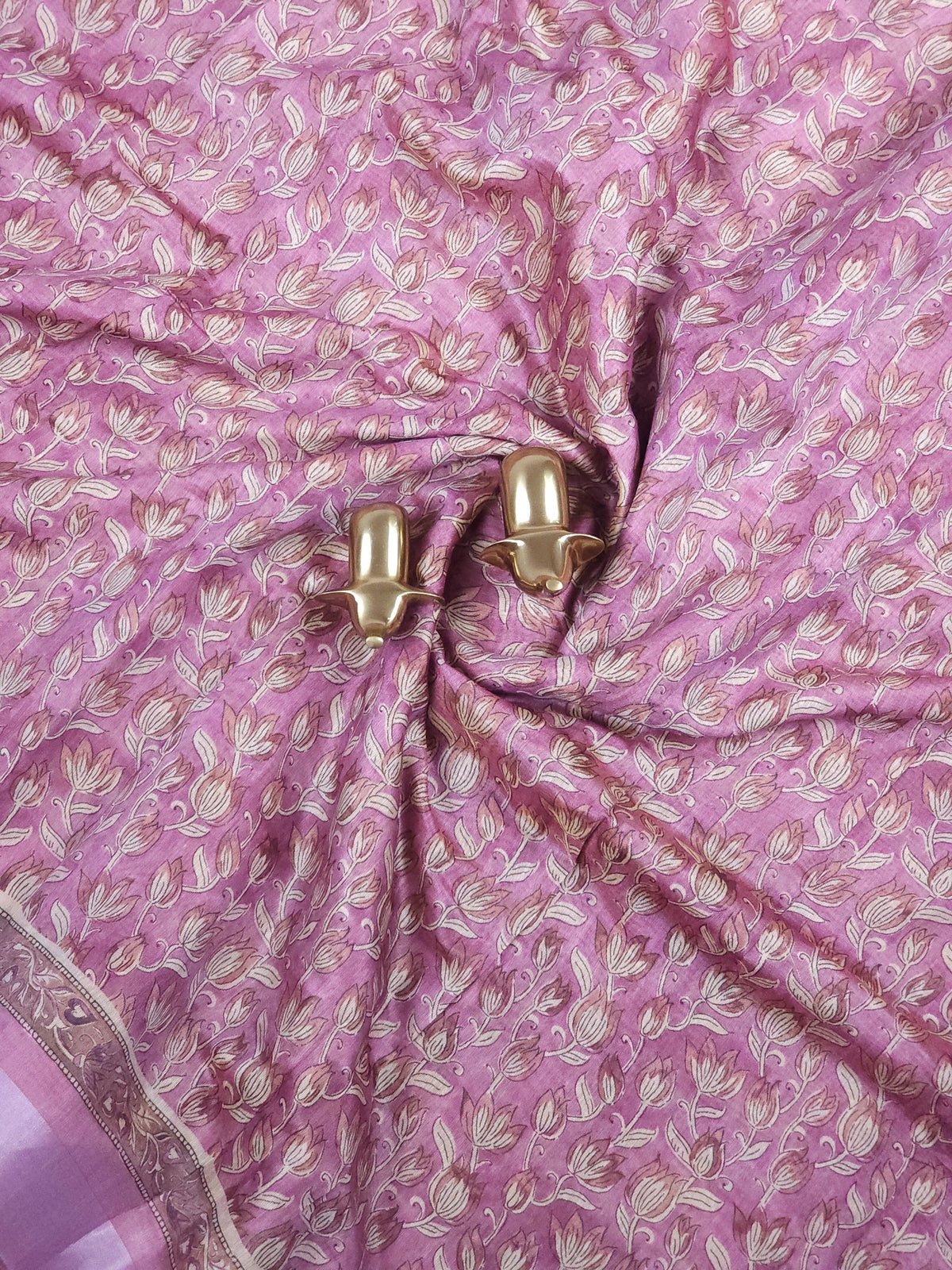 Soft Semi Tussar with Digital Prints - Pink