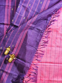 Chinnalampattu Saree - Pink with Violet
