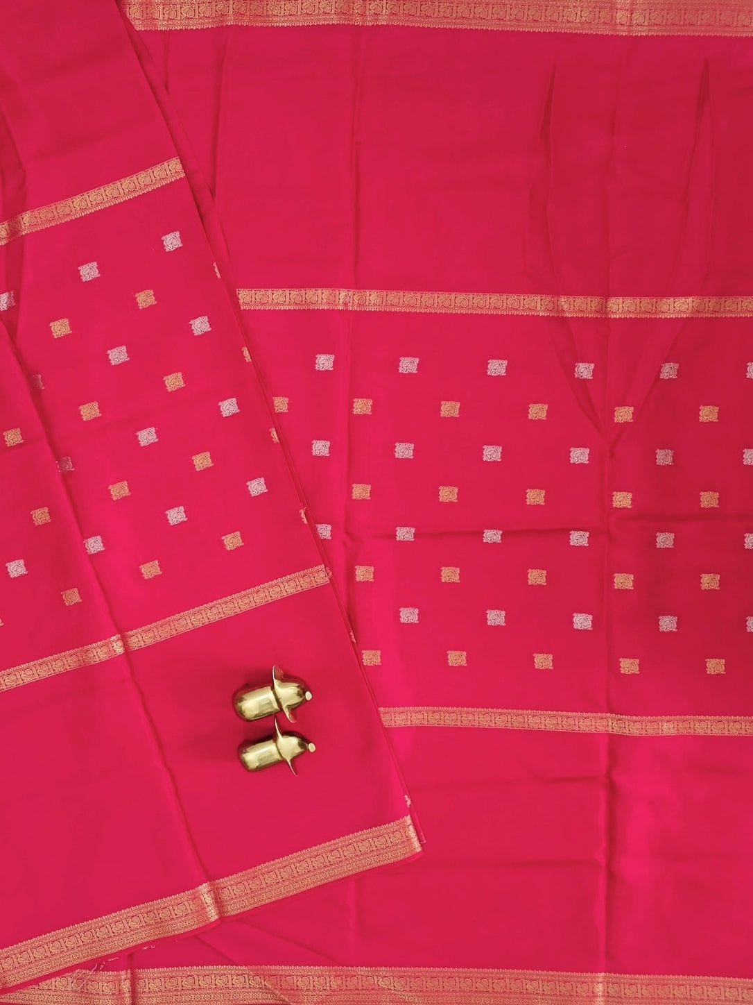Semi Mysore Crepe Silk Saree - Pink
