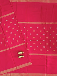 Semi Mysore Crepe Silk Saree - Pink