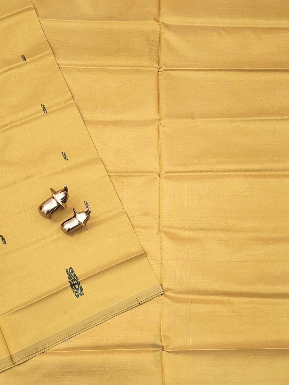 Mustard Yellow with Red Chinnalampattu Saree with Blouse