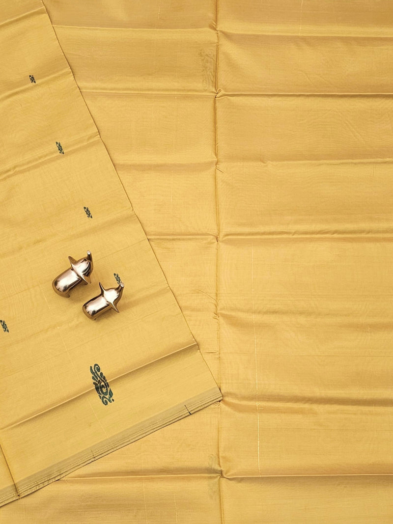Mustard Yellow with Red Chinnalampattu Saree with Blouse