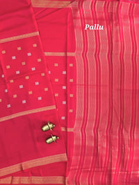 Semi Mysore Crepe Silk Saree - Pink