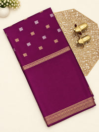Semi Mysore Crepe Silk Saree - Wine