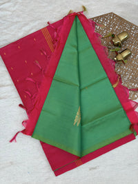 Chinnalampattu Saree - Green with Red