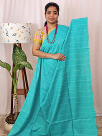Bhagalpuri Fancy Sarees - Blue with Cream