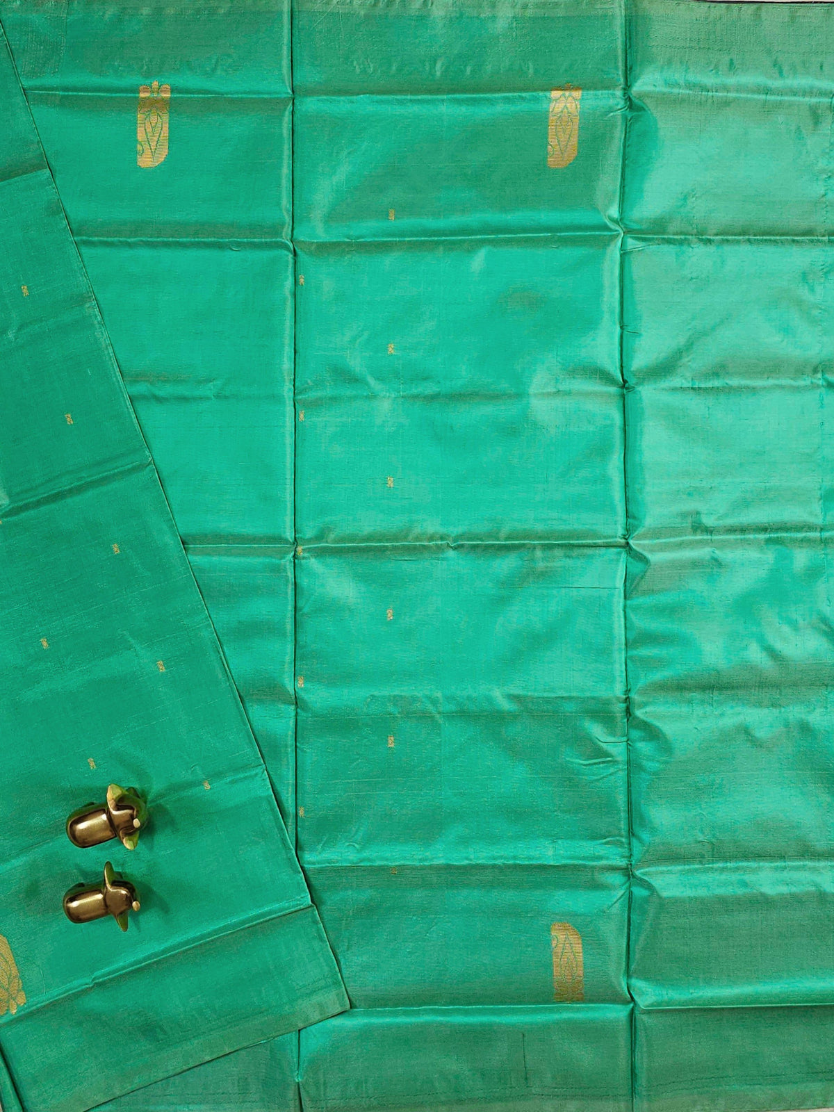 Chinnalampattu Saree - Sea Green with Balck