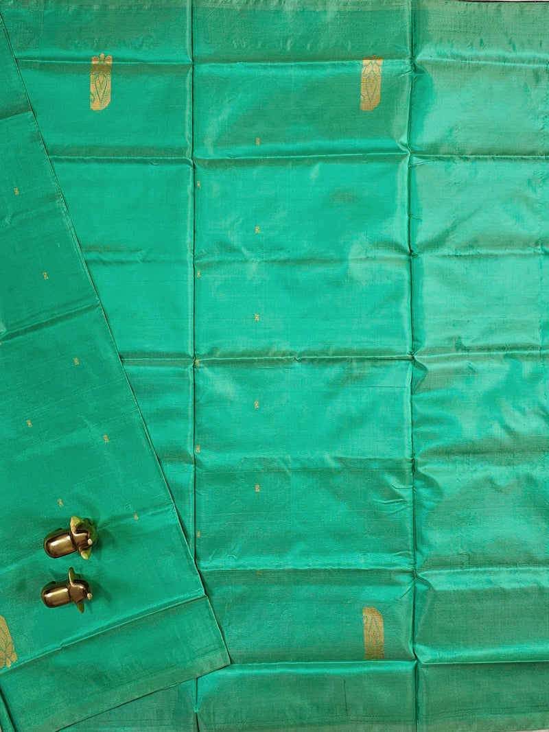 Chinnalampattu Saree - Sea Green with Balck