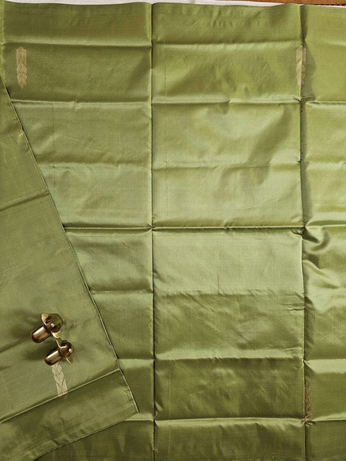 Chinnalampattu Saree- Green with Blue