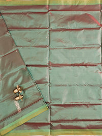 Dual Shade of Maroon and Green with Yellow Chinnalampattu Saree with Blouse