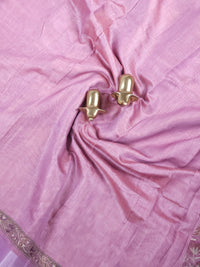 Soft Semi Tussar with Digital Prints - Pink