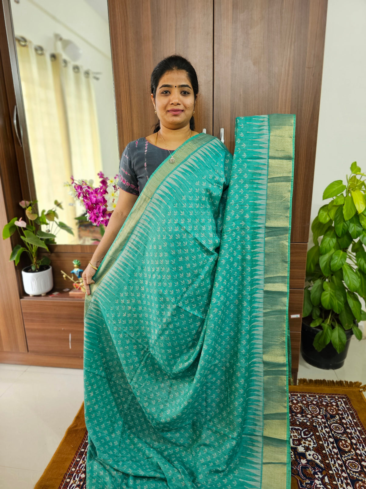 Bhagalpur Semi Noil Tussar -  Sea Blue